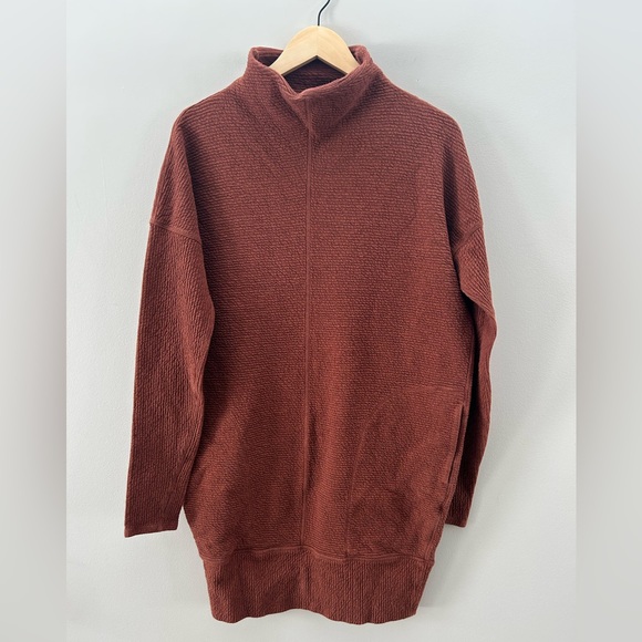 Lululemon Call Me Cozy Clay Red Brown Ottoman Sweater Dress - Picture 2 of 6